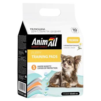 Пелюшки для собак AnimAll з ароматом ромашки 10шт 60х60см - купити, ціни на NOVUS - фото 1