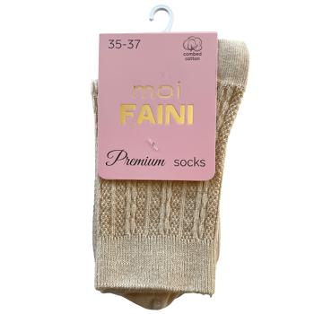 Moi Faini Braid Women's Beige Socks Size 35-37 - buy, prices for - photo 1