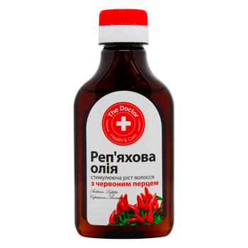 Реп'яхова олія Домашній доктор стимулює ріст волосся з червоним перцем 100мл