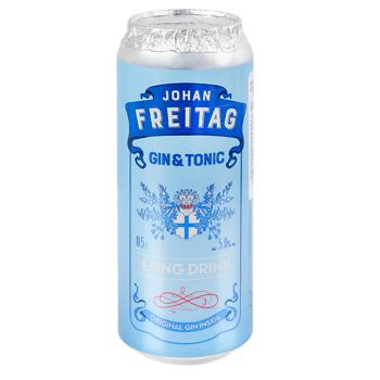 Johan Freitag Gin&Tonic Alcohol Cocktail 5% 0.5l - buy, prices for NOVUS - photo 1