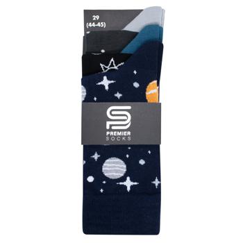 Набір шкарпеток Premier Socks Космічні чоловічих класичних р.29 3 пари - купити, ціни на NOVUS - фото 1