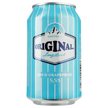 Hartwall Origina Gin & Grapefruit Long Drink 5.5% 0.33l - buy, prices for Auchan - photo 1
