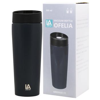 Термокружка Line Art Ofelia графітова 400мл - купити, ціни на ULTRAMARKET - фото 1