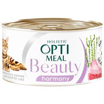 Optimeal Beauty Harmony Wet Food with Tuna and Seaweed for Cats with Calming Effect 70g - buy, prices for MasterZoo - photo 1