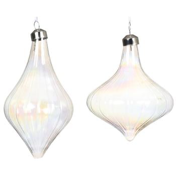 Decoris Pearl Onion Christmas Tree Pendant 13cm in assortment