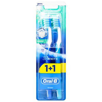 Зубная щетка Oral-B 3D White Fresh Medium 2шт - купить, цены на МегаМаркет - фото 5