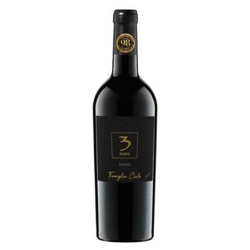 Вино 3 Passo Biologico Rosso красное полусухое 14% 0,75л - купить, цены на NOVUS - фото 1