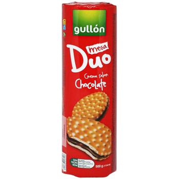 Печенье-сэндвич Gullon Mega Duo с шоколадным кремом 500г - купить, цены на КОСМОС - фото 1
