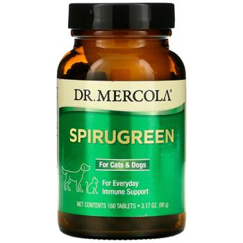 Імунний захист тварин, SpiruGreen, Dr. Mercola, для котів та собак, 180 таблеток (90 г) - купити, ціни на Біотус - фото 1