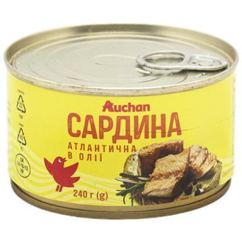 Auchan Atlantic Sardine in Oil 240g