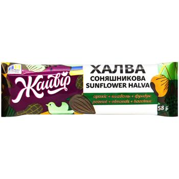 Халва Жайвір соняшникова горіховий мікс 58г - купити, ціни на Таврія В - фото 1