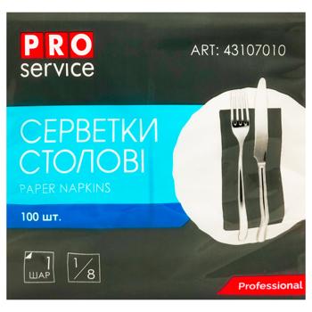 Салфетки столовые PROservice однослойные белые 33*33см 100шт - купить, цены на - фото 2