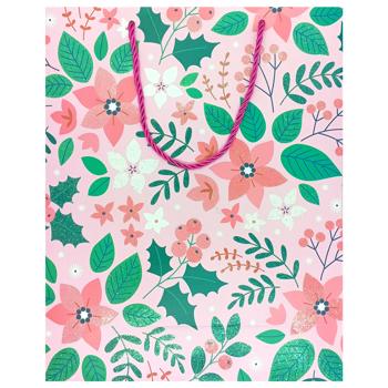 Пакет подарунковий Квіти 10331-15 26х32х10см - купити, ціни на Чудо Маркет - фото 1