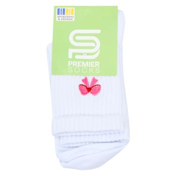 Шкарпетки Premier Socks дитячі високі з вишивкою р.20-22 білий - купити, ціни на ЕКО Маркет - фото 3