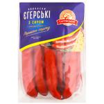 Колбаски Cалтiвський М'ясокомбінат Егерские с сыром полукопченые первый сорт