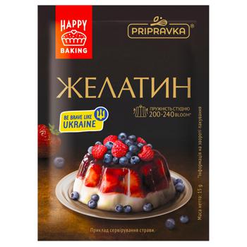 Желатин Pripravka харчовий швидкорозчинний 15г - купити, ціни на ULTRAMARKET - фото 1