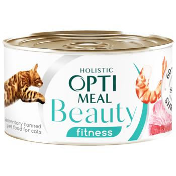 Optimeal Beauty Fitness Wet Food with Tuna and Shrimp for Cats 70g - buy, prices for MasterZoo - photo 1