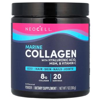Морський колаген, Marine Collagen, Neocell, суміш краси, порошок, без смаку, 200 г - купить, цены на Biotus - фото 1