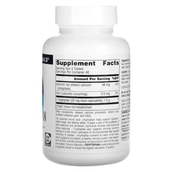 Source Naturals L-Tryptophan 500mg 120 capsules - buy, prices for Biotus - photo 2