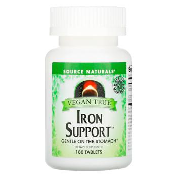 Залізо хелатне Source Naturals Iron Support 180 таблеток