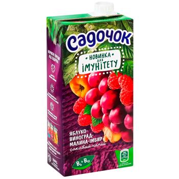 Напиток соковый Садочок для Иммунитета яблоко-виноград-малина-имбирь 0,95л - купить, цены на - фото 3
