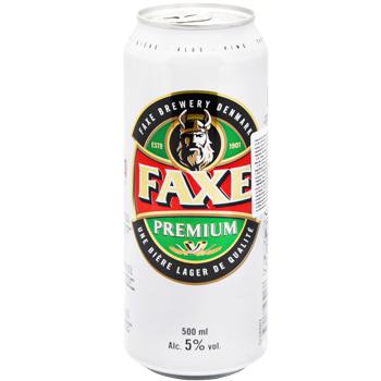Пиво Faxe Premium светлое 5% 0,5л