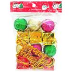 Набор елочных украшений разноцветные 11*13см