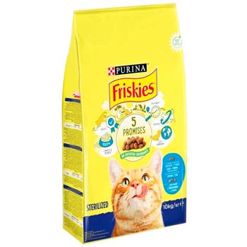 Корм сухий Friskies з лососем, тунцем та овочами для стерилізованих котів 10кг - купити, ціни на - фото 2