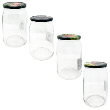Банка Florina стеклянная со стальной крышкой 0,9л - купить, цены на КОСМОС - фото 1