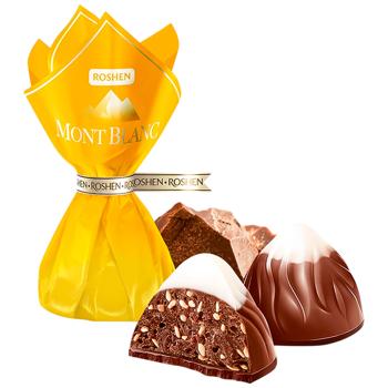 Roshen Mont Blanc Candies with Chocolate and Sesame