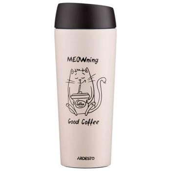 Ardesto Coffee Time Meowning Beige Thermo Mug 450ml - buy, prices for - photo 4