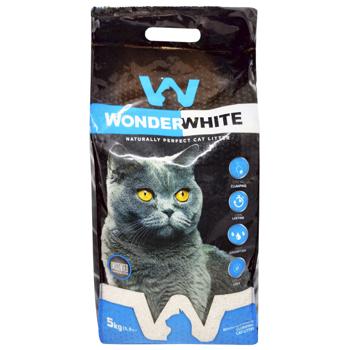 Наповнювач гігієнічний Wonder White Unscented для котів 5кг