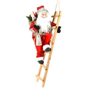 Santa Claus on Stepladder New Year's Decoration