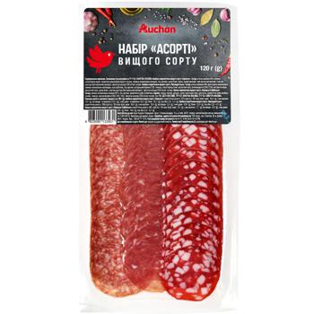 Auchan Assorted Set of Sausages Hight Grade 120g - buy, prices for Auchan - photo 1