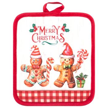 Прихватка Ardesto Christmas Gingerbread червоний 18х20см - купить, цены на Auchan - фото 1