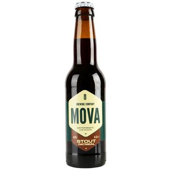 Mova Oatmeal Stout Dark Unfiltered Beer 4.9% 0.33l - buy, prices for Grono - photo 1