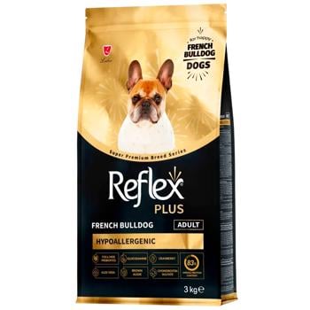 Корм сухий Reflex Plus French Bulldog Adult з куркою для собак породи англійський бульдог 3кг