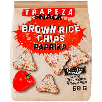 Trapeza Rice Chips with Paprika Flavor 60g - buy, prices for COSMOS - photo 1