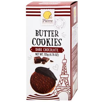 Печенье Pierre Biscuiterie сливочное с черным шоколадом 135г