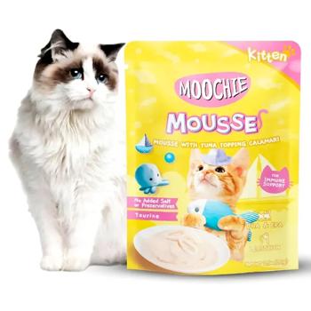 Корм влажный Moochie Mousse с тунцом и кальмаром для котят 70г - купить, цены на MasterZoo - фото 2
