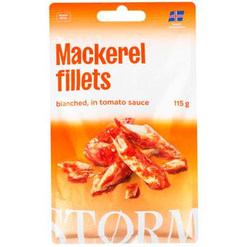 Storm Mackerel Fillets in Tomato Sauce 115g - buy, prices for Supermarket "Kharkiv" - photo 1