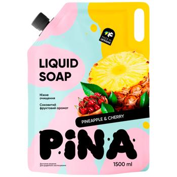 Мило рідке Pina Ананас та вишня 1,5л - купити, ціни на Таврія В - фото 1