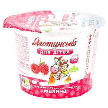 Yagotynske for Children Raspberry Cottage Cheese Paste 3.9% 90g - buy, prices for Auchan - photo 1