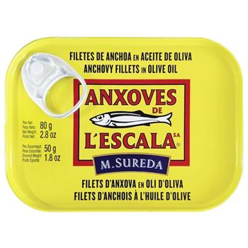 Anxoves De L'escala Anchovy Fillet in Olive Oil 80g - buy, prices for COSMOS - photo 1