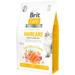 Корм сухий Brit Care Haircare Healthy & Shiny Coat з куркою та лососем для довгошерстих котів 2кг