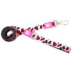 Max Molly Short Leash Рожевий леопард повідець для собак 1,2 м х 2 см - різнокольоровий