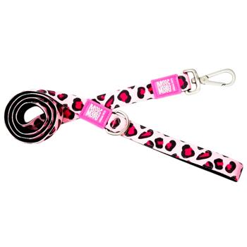 Max Molly Short Leash Рожевий леопард повідець для собак 1,2 м х 2 см - різнокольоровий - купити, ціни на MasterZoo - фото 1