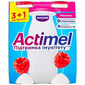 Продукт кисломолочный Actimel Малина 1,4% 100г х 4шт - купить, цены на Чудо Маркет - фото 2