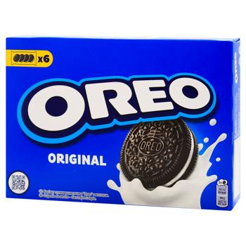 Печенье-сэндвич Oreo с какао и кремовой ванильной начинкой 228г - купить, цены на NOVUS - фото 1