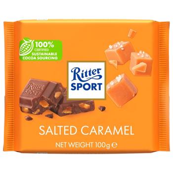 Ritter Sport Milk Chocolate with Salted Caramel 100g - buy, prices for Epicentr FOOD - photo 1